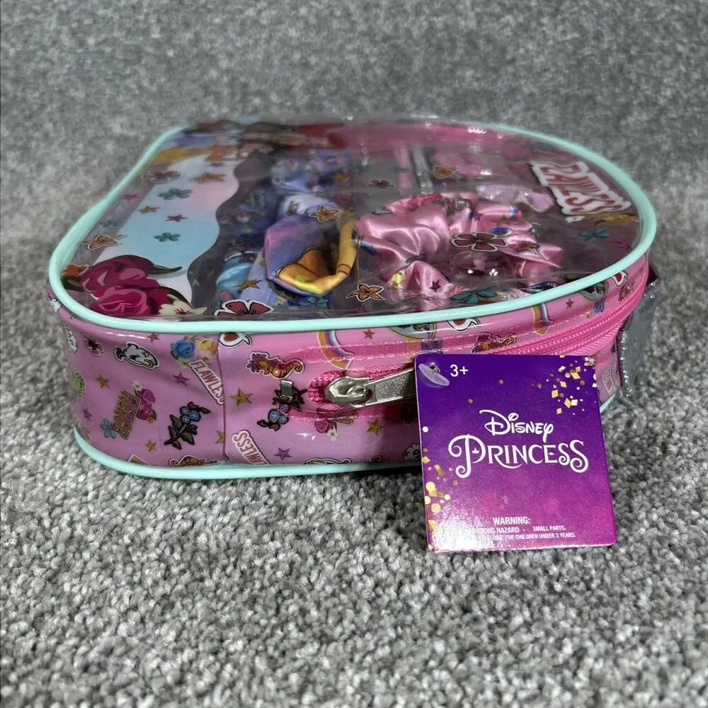Disney Princess Scrunchies Hair Tie Sets Carry Bag Cinderella Lot Of 5